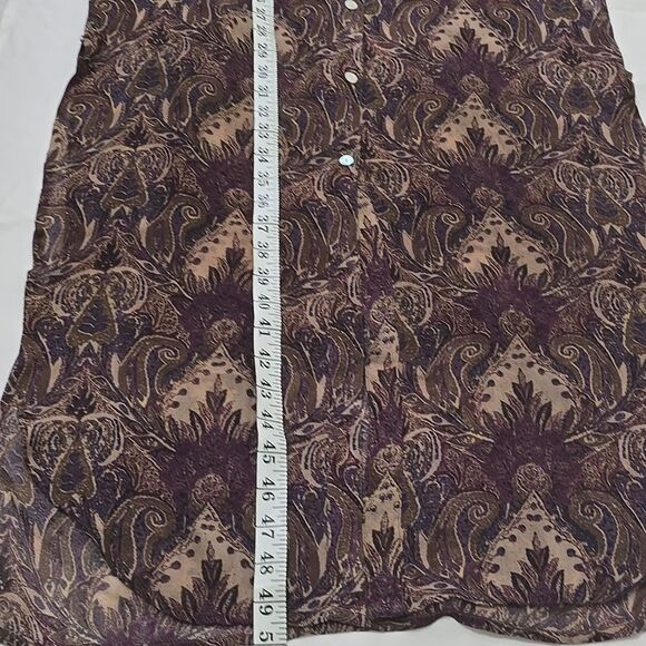 CHAN LUU sheer  Purple Patterned Dress S - Picture 8 of 11